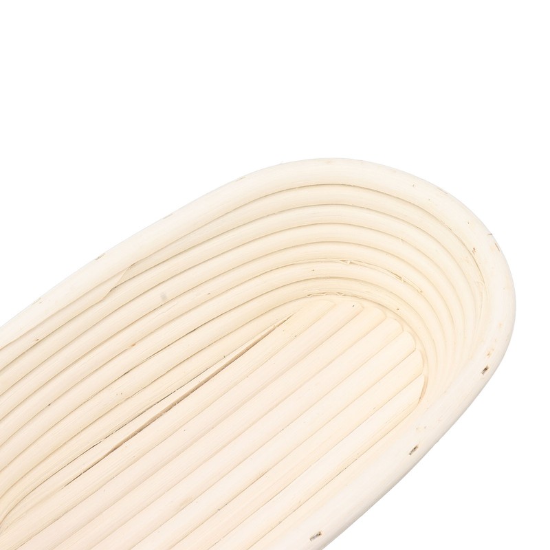 25cm Bread Proofing Basket Set Oval Natural Rattan Sourdough Proofing