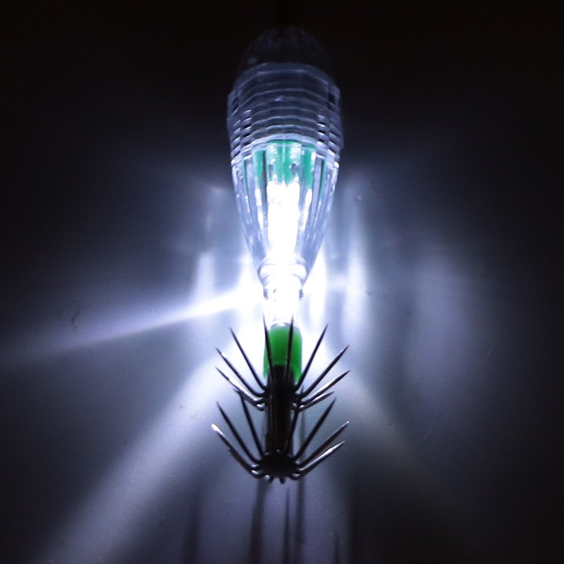 LED Underwater Fishing Lure Light Deep Drop Shape Waterproof Flashing