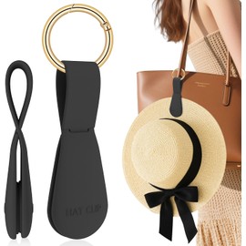 Fikoksol - Clip magnético para sombreros, clip de silicona, para bolsas, equipaje de playa, sombrero de paja, clip de transporte, artículos esenciales para viaje, color negro