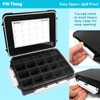 20 Compartment Large Pill Case with Airtight Seal - Silicone
