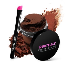 Rootflage Temporary Root Touch Up (Medium Brown) Refill Jar, Hair Filler, Hair Concealer