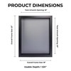 16x20 Shadow Box Frame Black Wood with a 1 3/4"