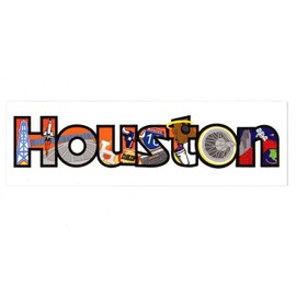Houston Texas Large Iconic Collage Bumper Sticker