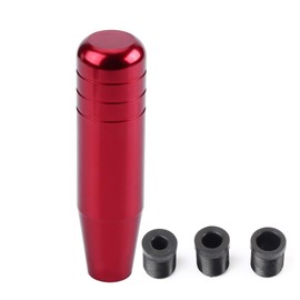 Headerbs 13 cm Gear Knob Universal, Aluminium Alloy Car Gear Knob Handle Gear Lever (Red)