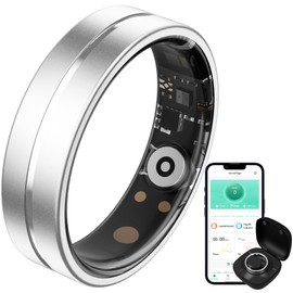 Smart Ring Ultra Narrow Sleep Heart Rate Monitor Ring Blood Pressure Health Fitness Tracker Step Counter Calories Waterproof Remote Camera Smart Rings for Men Women Anillo Inteligente