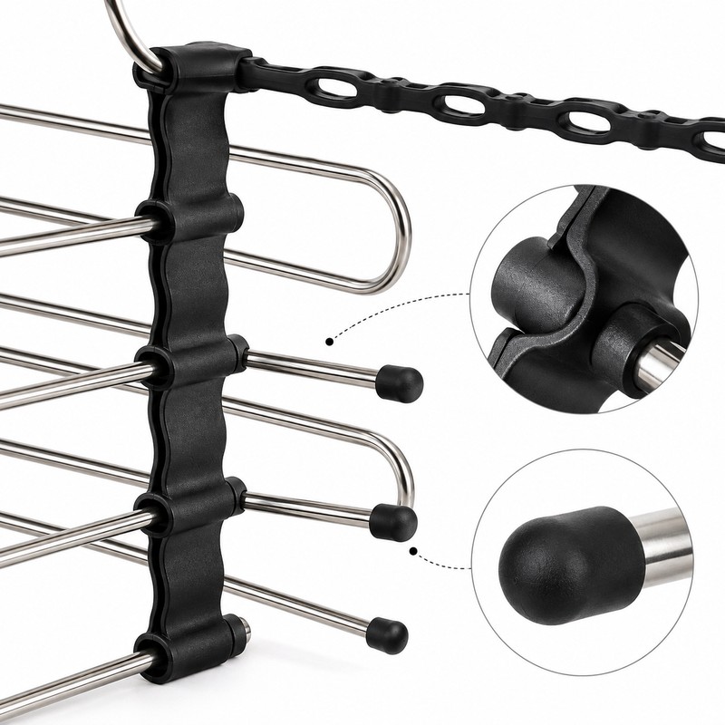 Space-Saving Pants Hangers for Closet Organization – Non-Slip Multi-Layer Rack