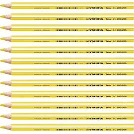 Colouring Pencil - STABILO Trio thick - Box of 12 - yellow