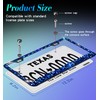 Murimt Blue Bling License Plate Frames 2 Pack Sparkly Glitter