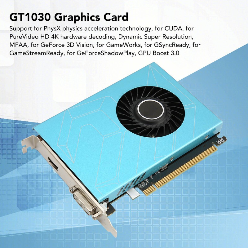 Graphics Card GT1030 2GB DDR5 64bit Desktop PC Gaming Graphics