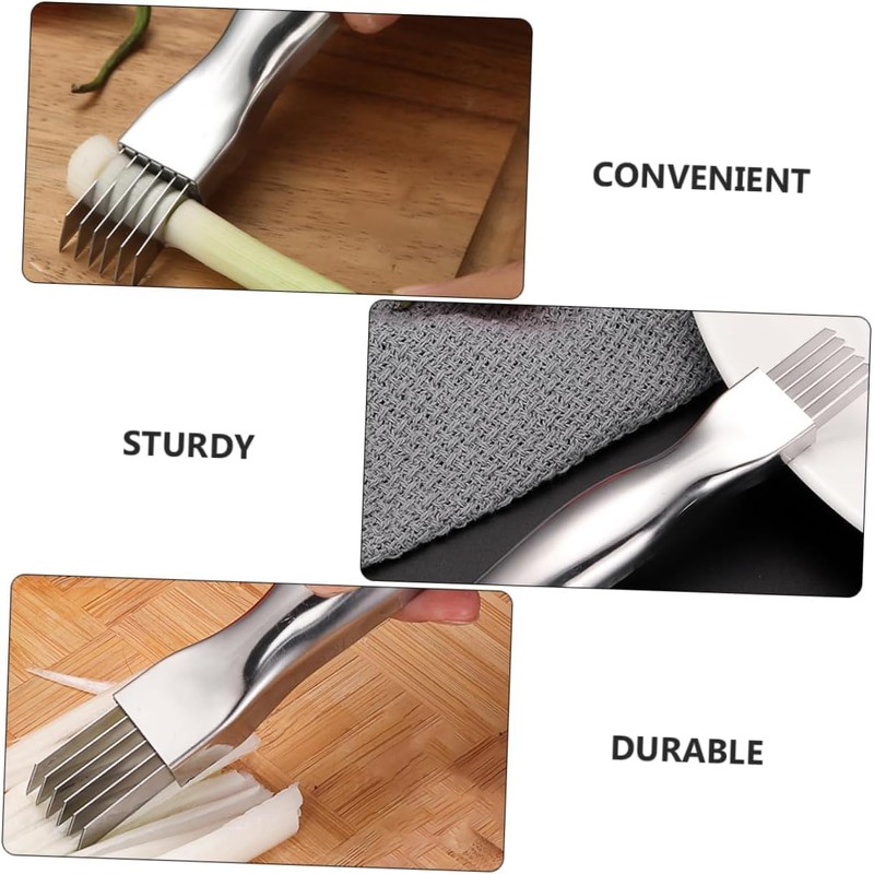 ZPSHYD Stainless Steel Onion Cutter - Versatile Spring Onion Cutter