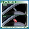 A ABSOPRO Universal Tire Valve Stem Caps, 17mm, Aluminum Alloy,
