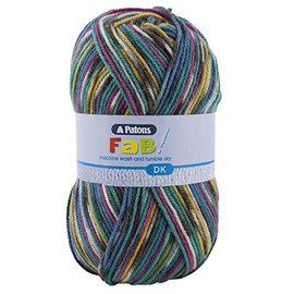 Patons Fab DK Kitting/Crochet Yarn Double Knitting Wool 100g Balls and 100% Acrylic Machine Washable & Tumble Dry Yarn - 44 Colours in The Range - Colour 2084 - Jeans Colour - 1 x 100g Ball