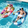 2 Pack Pool Floats Adult Heavy Duty, Inflatable Pool Lounger