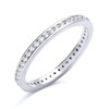 925 Sterling Silver CZ Full Eternity Band Ring size J