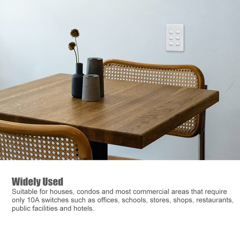 Contech CLSOL 6 Gang 2 Way Push Button Light Switch