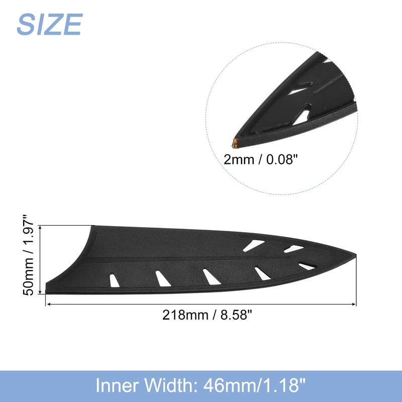 uxcell 2Pcs Knife Cover Sleeves Knife Edge Guards for 8"