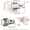 90 Degrees spring hasp Toolbox toggle latches lock，Stainless steel 304