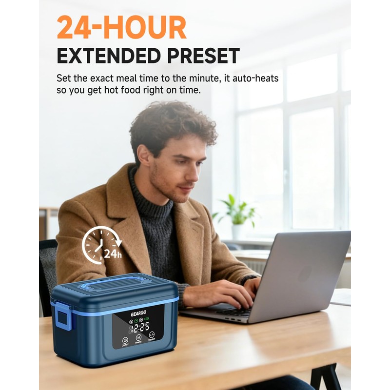 𝟐𝟎𝟐𝟔 𝐔𝐩𝐠𝐫𝐚𝐝𝐞𝐝 Cordless Electric Lunch Box, 6 Cups & 24000mAh
