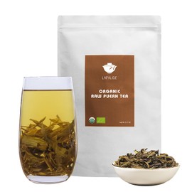 LAPALIDE 3.17 Oz Raw Puerh Tea Loose Leaf, USDA Organic Raw Pu erh Tea, Yunnan Puerh Tea Leaves Richly Scented, Mellow Refreshing, All Natural, No Additives