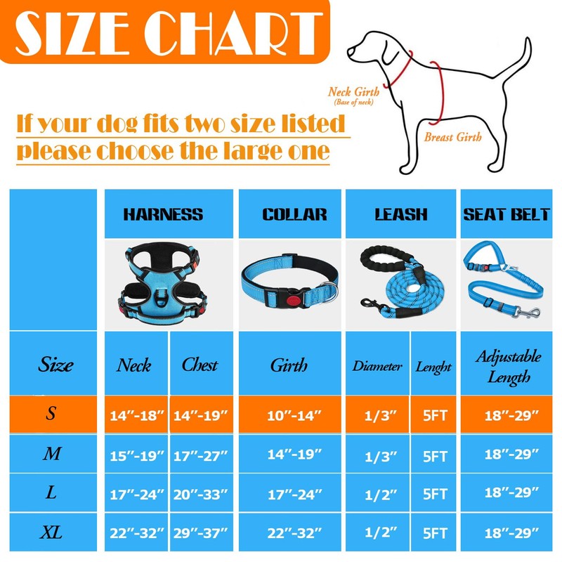 LOBEVE No Pull Dog Harness, Collar & Leash Set |