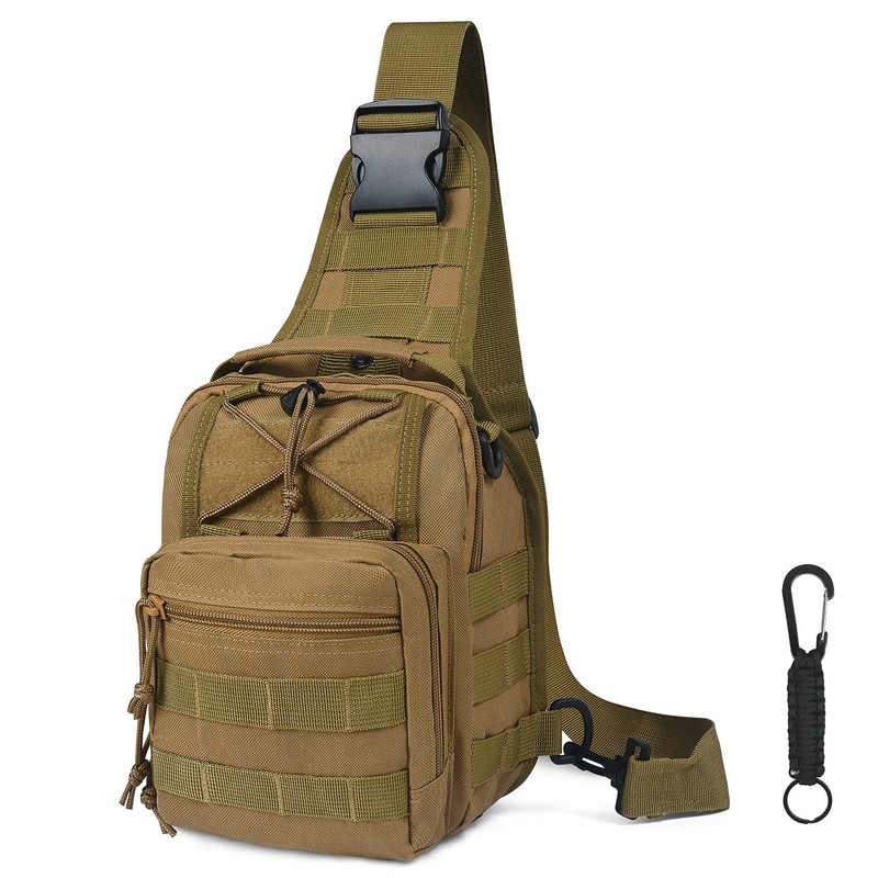 flintronic Tactical Shoulder Bag, Tactical Molle Sling Chest Pack, Laptop