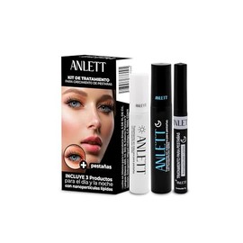 Kit de Tratamiento para Pestañas, 3 Productos, Máscara de Día y Noche con Nanopartículas Lípidas                                                      