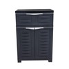 Sunnydaze Plastic Garage Storage Cabinet with Adjustable Shelf – 34.5"
