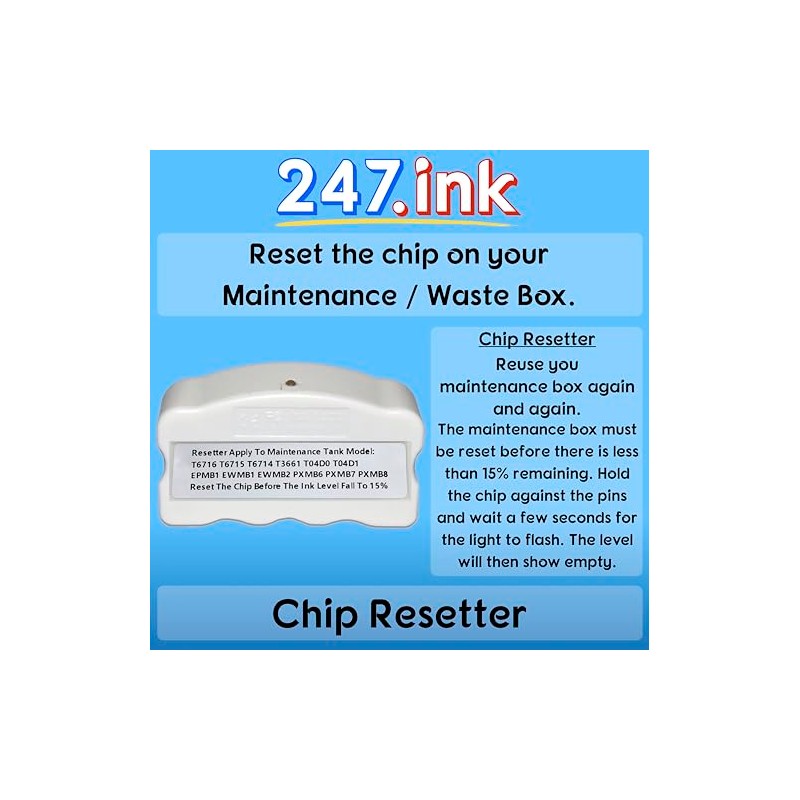 247.ink 04D0 Maintenance Box Chip Resetter (non-oem) Compatible with Epson