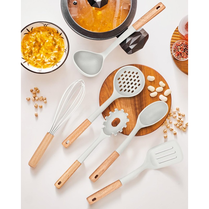 Kitchen Utensils Set, 13PCS Silicone Cooking Utensils, Heat Resistant Kitchen