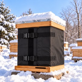 Beehive Insulation Wrap for Winter Protection – 75.2" × 23.5" Windproof Cover with Aluminum Foil Lining for Outdoor Hives