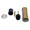 Toilet Brush Set Stainless Steel Gloden Space Saving Soft Durable