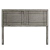 Pemberly Row Queen Modern Rubberwood and MDF Headboard in Gray