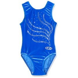 The Zone Tiara Crystal Motif Sleeveless Gymnastics Leotard 26 Royal