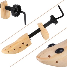 Pestor Unisex Professional Shoe Stretcher,4-Way Wood Shoe Shaper, Wooden Shoe Tree for Women and Men (Single-Size L: (Women 9-13 | Men 8-12))