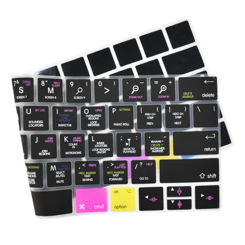 Logic Pro X Shortcuts Silicone Keyboard Cover for MacBook Pro