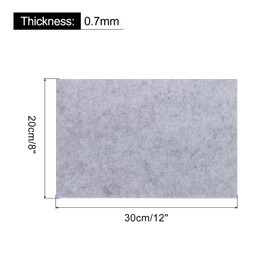 PATIKIL Soft Felt Sheets Fabric Craft Sheets Grey 12 Inch x 8 Inch for DIY, Hobby, Decoration Pack of 12