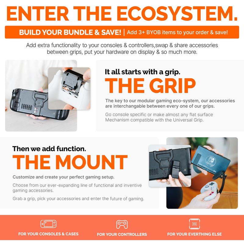 Mechanism Console Grip for Steam Deck OLED & LCD Consoles