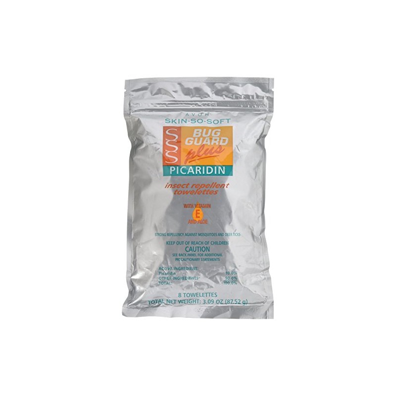 Avon Skin So Soft Bug Guard Plus Picaridin Towelettes -