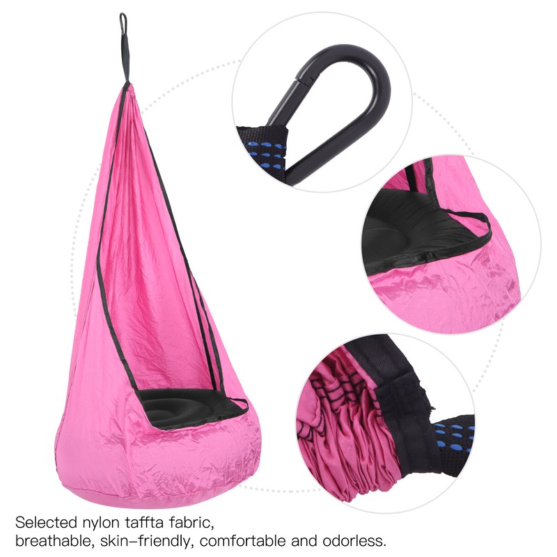 210T Wrinkled Nylon Taffta Pod Swing Seat Children Hanging Hammock
