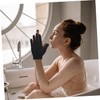 Poliéster Guantes de Ducha Exfoliantes Negro Blanco 10 Piezas