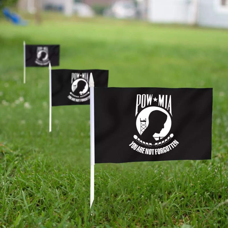 Anley Pow Mia Mini Flag 12 Pack - Hand Held