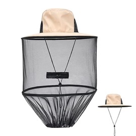 Drasry Mosquito Head Net Hat Fishing Hat Sun Hat Hunting Fisherman Hat with Mesh Hiking Gardening Hat