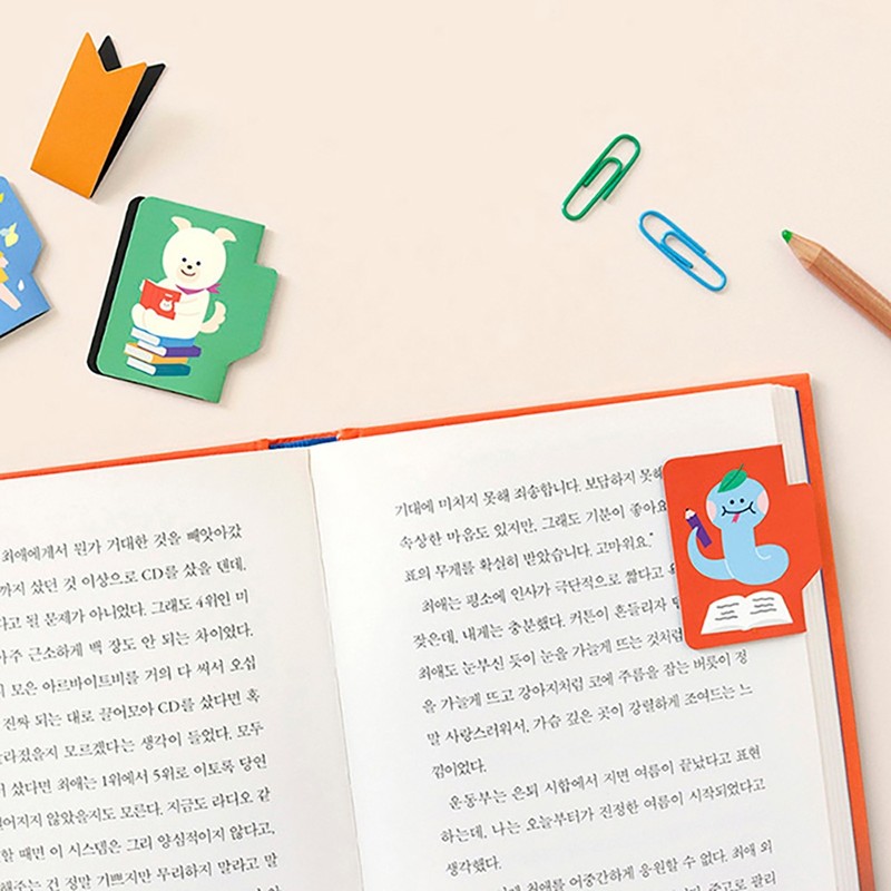 Zodiac sign magnetic bookmark 12-piece set animal index bookmark lucky
