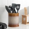 Nihow Kitchen Utensil Holder: 7.2 Inch Extra Large Ceramic Utensil