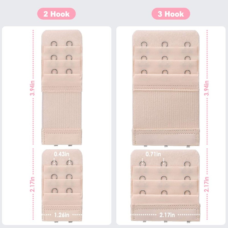 Comfortable Bra Extender, Women's Bra Extension with Storage Case, Soft