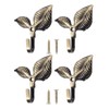 FOMIYES Brass Coat Hooks, Coat Rack Hooks, Iron Leaves Hook,
