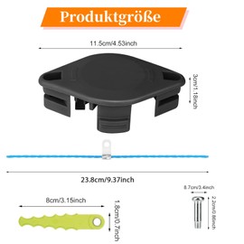 Eyoloty Sense Trimmer 5132004559 RAC155 RAC158 for Ryobi 18V Cordless Grass Trimmer OLT1825M, RY18LT25A-113P, RY18LT25A-120P, OLT1832, RLT2925, 14x Replacement Blade with 8 xxExtra strong thread (Pack