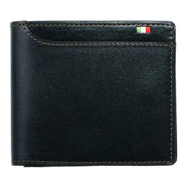 Milagro cas620 Tamponato Leather Slim Wallet (Wallet, Men's, Coin Purse, Leather, Christmas, Father's Day, Job Hunting, School, Travel), navy
