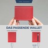VON HEESEN Men's Leather Wallet with Coin Compartment and RFID