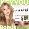 KEYYOU Spider Brown Lash Clusters Ki w/Black Bunny Wispy for
